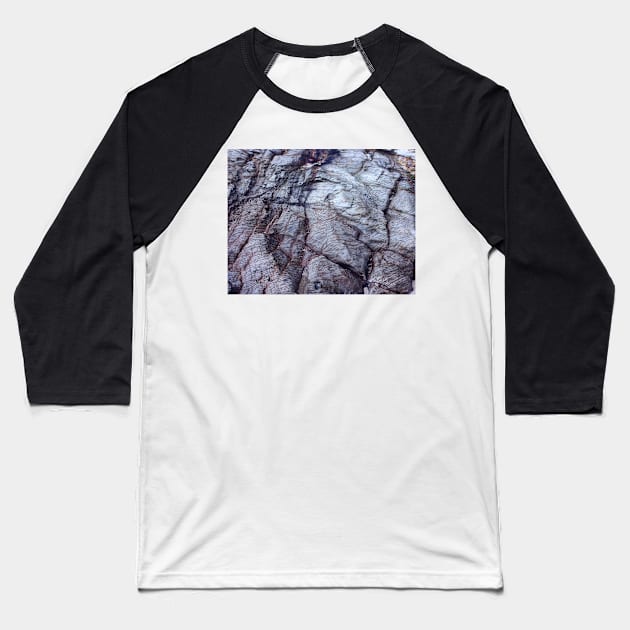 Geology Rocks - Blue Outcrop. Panther Beach, Highway 1, California Baseball T-Shirt by IgorPozdnyakov